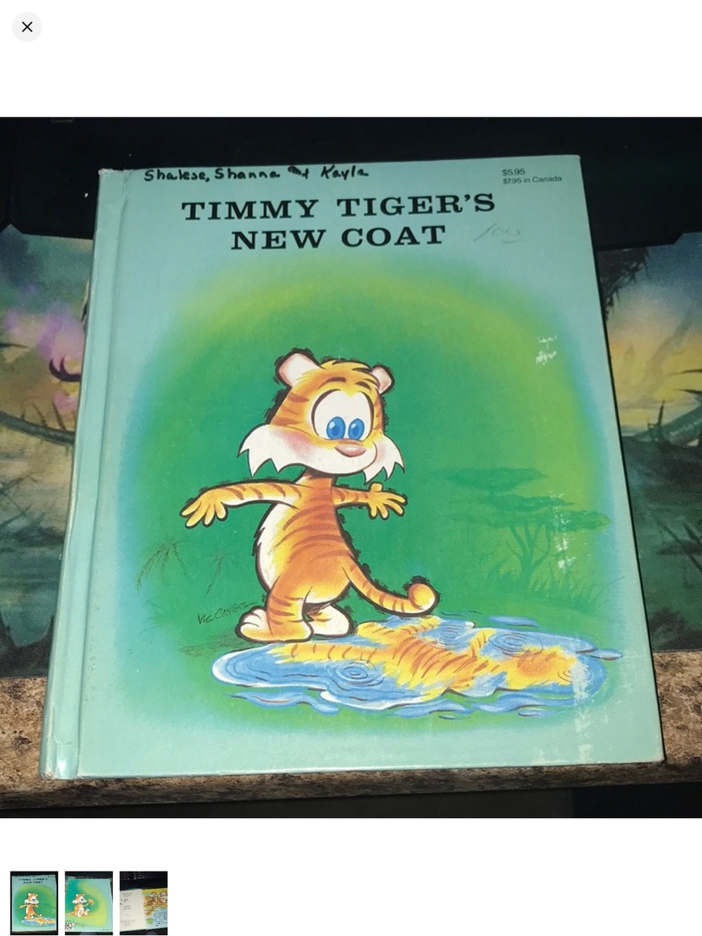 Timmy Tiger's New Coat Children's Book - vintage hardcover 1970